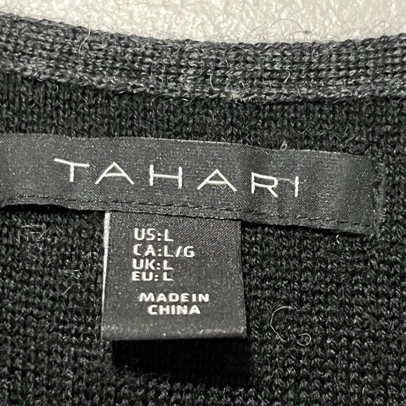 Tahari Womens Merino Wool Blend Sleeveless Cardigan Size L Gray Capsule Tunic - Picture 5 of 6